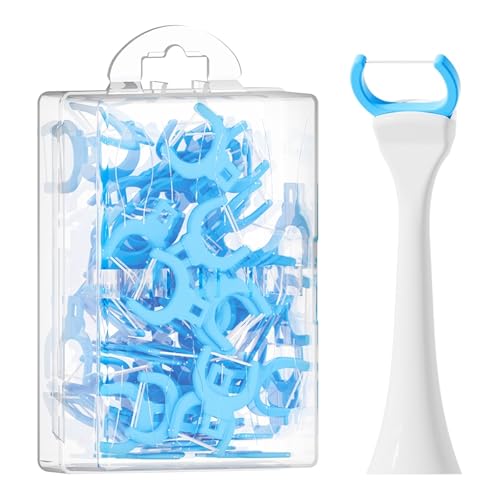 Têtes de rechange for brosse à dents électrique Philips Sonicare, 50 pièces(White-50 Floss Picks)