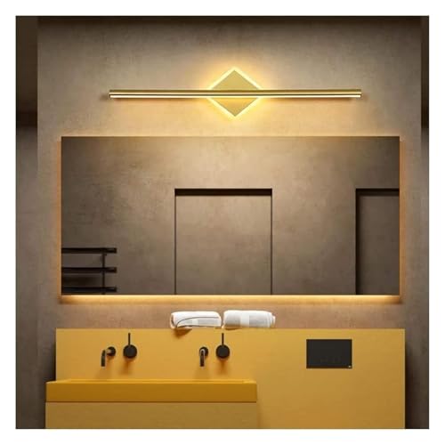 TTDGYYXW Lámparas de Pared Apliques Lámpara de Pared Lámpara de Espejo Luz Delantera Led Hogar Baño Inodoro Armario Tocador Espejo de Maquillaje, Lámparas Vintage/Luz blanca/80 cm-80 cm-luz cálida