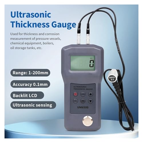 Calibrador Ultrasónico de Espesor de Precisión con LCD para Metales, Plásticos, PVC y Vidrio para Piezas Mecánicas (6500(0.1mm)) miniatura 2