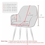 Betylifoy Dining Chair Covers 2PCS High Stretch Chair Covers with Armrest Jacquard Chair Cover Removable Chair Cover for Dining Room Living Room Kitchen Office (2, Beige&Light Gray, Universal) - Image 2