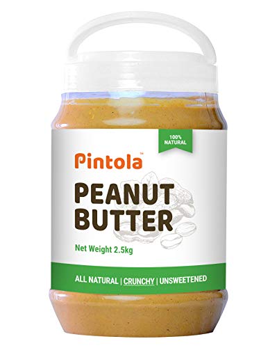Image of Pintola Organic Peanut Butter (Crunchy) (1kg) + Pintola All Natural Peanut Butter (Crunchy) (2.5 kg) (Unsweetened, Non-GMO, Gluten Free, Vegan)