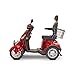 Ewheels EW-46 Recreational, 400 Lb Capacity, 35 Mile Range, Fully Assembled, Adult Mobility Scooter, (Red)