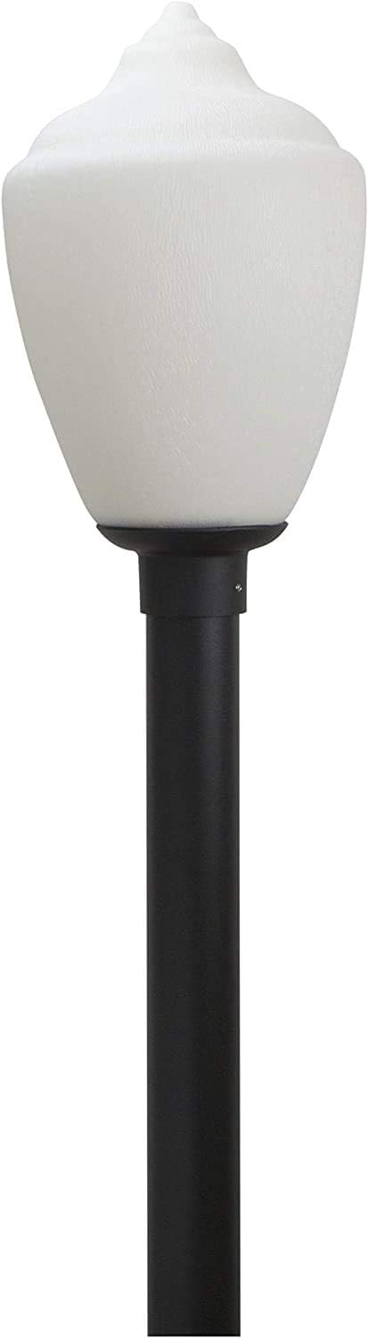 KASTLITE Lamp Post Acorn Combo Lighting Fixture | 16.65" H x 11.56" W | White Polyethylene Lens with Black Fitter Wing Clips | Fits 3" Diameter Posts (Not Included) | Comes with with 5000K LED Bulb