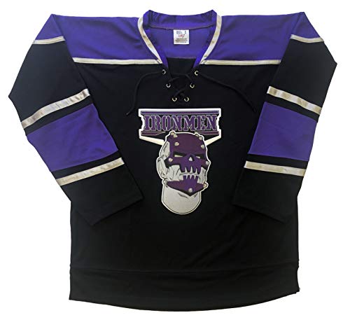 Ironmen Hockey Jerseys - We are Ready to Customize with Your Name and Number (Black, Adult Small)