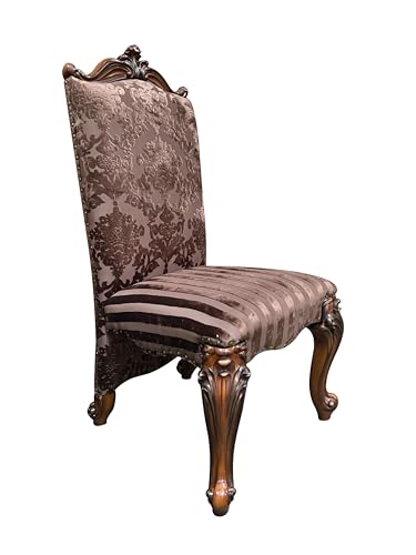 Acme-Versailles-Faux-Leather-Dining-Side-Chair-in-2-Tone-Brown-Set-of-2 Acme Versailles Faux Leather Dining Side Chair in 2 Tone Brown Set of 2