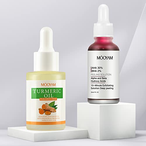 Aha 30% + Bha 2% Peeling Solutions With Lactic Acid Aloe Vera And Turmeric Essential Oils For Skin #TOP23