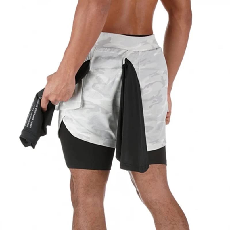 Short de running séchage rapide avec doublure compression anti-frottement