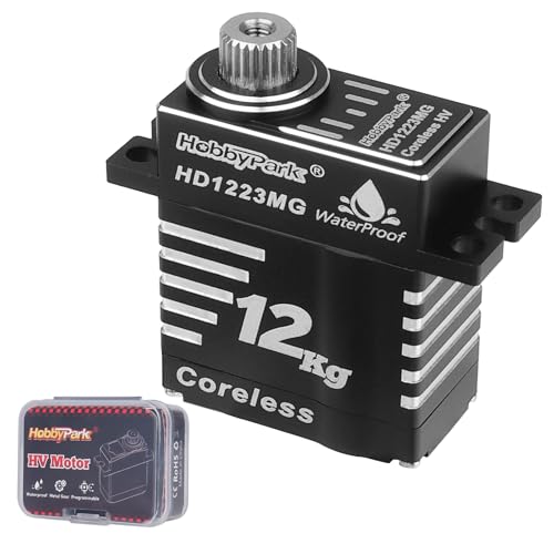 HobbyPark Waterproof 12kg High Torque RC Micro Servo Coreless Motor Metal Gear Digital Servo...