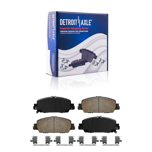 Image of Detroit Axle - Front Brake Kit for 2013-2017 Honda Accord 2016-2022 HR-V, 11.54'' inch Drilled & Slotted Brake Rotors Ceramic Brake Pads w /Hardware Replacement