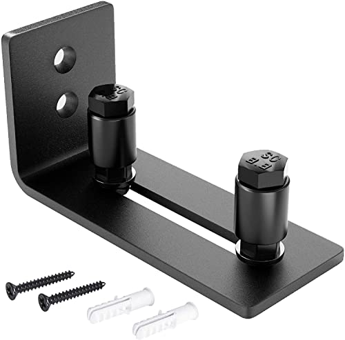 Hahaemall Sliding Barn Door Floor Guide, Barn Door Guide For Bottom Adjustable Roller And Wall Mount System, Smoothly And Quietly, Black, 1 Pack #TOP4