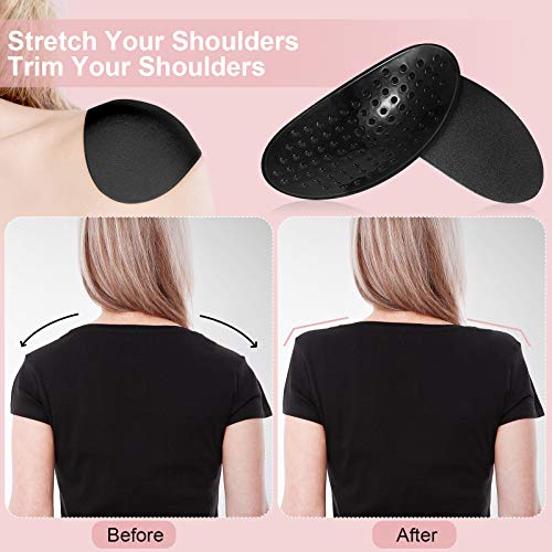 Willbond 4 Pairs Shoulder Push-Up Pads Soft Silicone Adhesive Shoulder Pads Anti-Slip Enhancer Shoulder Pads For Women (Black, Flesh Color, Transparent, Transparent Flesh Color) #TOP2