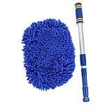 CIYODO Spazzolone Lavaggio Auto Telescopico con Testa Chenille Assorbente Manico Regolabile in Alluminio Kit Pulizia Esterno Veicoli e Accessori Casa Scopa Lavare Macchina