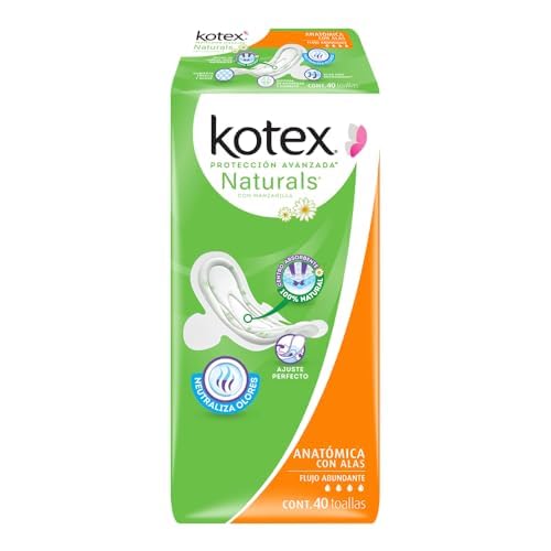 Cuidado Femenino, Drugstore Kotex Naturals con Manzanilla, Toallas Femeninas Anatómica con Alas 40 Pzs + CeraVe Crema Hidratante Diaria de Rostro y Cuerpo para Piel Seca 454gr