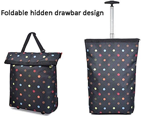 JHYFT Einkaufstrolley Multifunktions-Einkaufstrolley Faltbarer tragbarer Trolley-Koffer Handtasche Dual-Use Intimate… – Bild 5