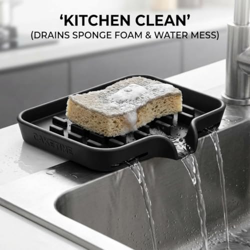 2 Pack Soap Dish with Drain, Self-Draining Silicone Soap Holder Tray for Bathroom Shower & Kitchen Countertop, Non-Slip & Easy Clean, Ideal for Laundry Room & Utility Sink, Lovely Home Organizer Gift - 4