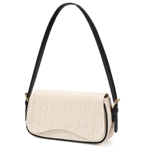 Missnine Raffia Woven Shoulder Purse