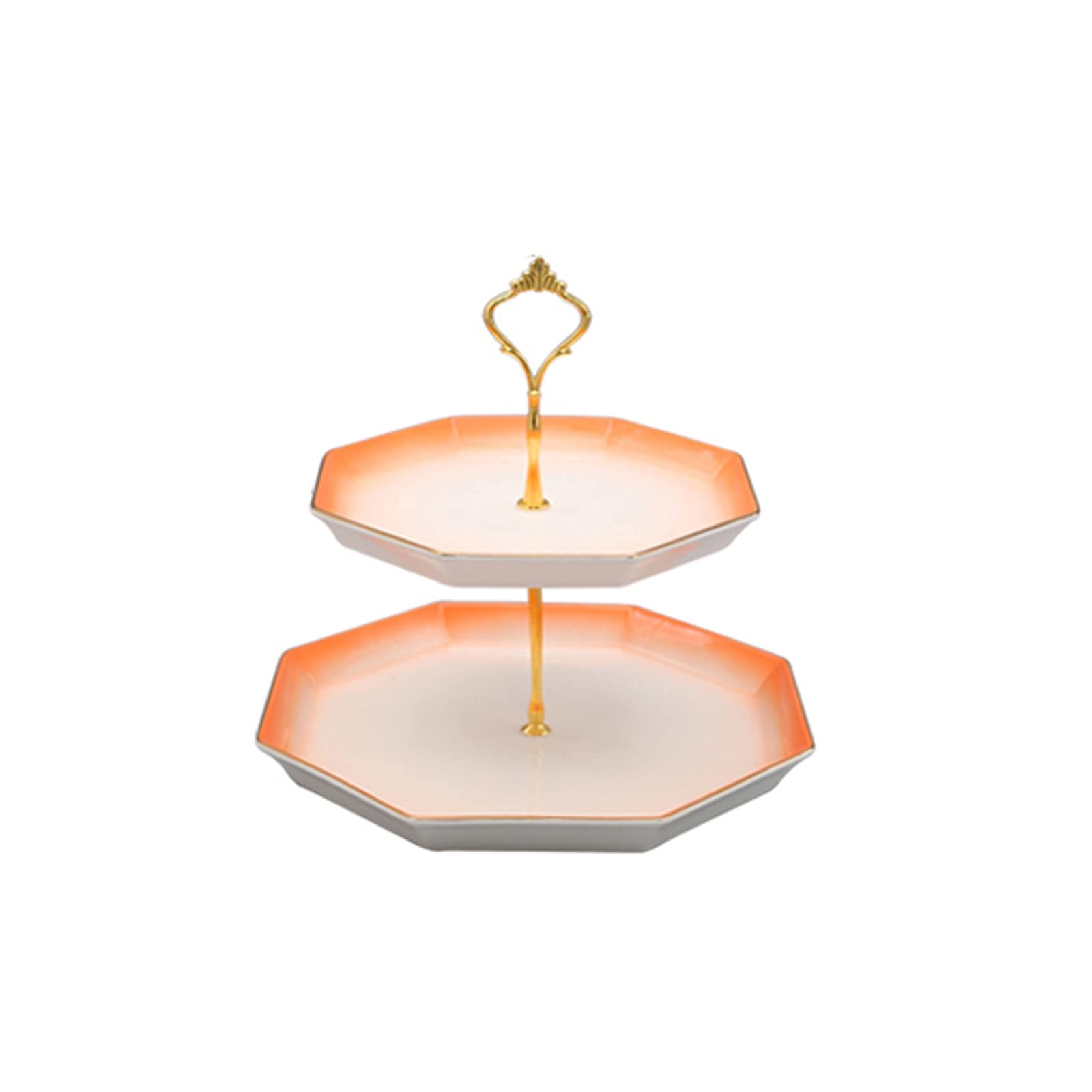 caihuashopping Présentoir à Gâteau Stand de gâteau en céramique à Deux Niveaux élégant Table de Dessert détachable Support de Cupcake Multicolore Pâtisserie Stand de Gâteaux (Color : B, Size : Large)