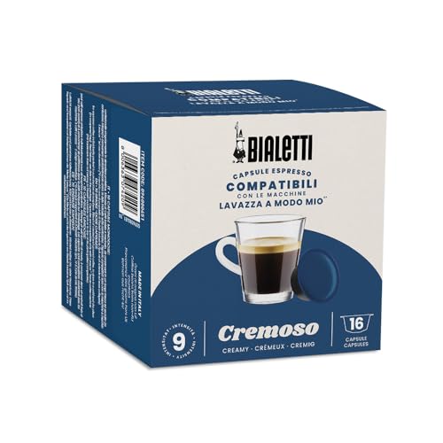Bialetti Café Cápsulas compatibles con Lavazza® - Cremoso - 16 Cápsulas