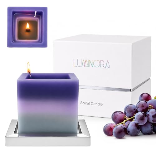 Spiral Wick Scented Soy Candle for Home Decor Grapevine Scent