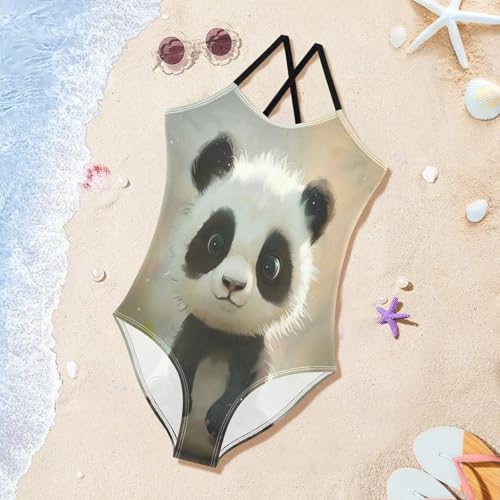 Girls Swimsuit One Piece Bathing Suit with Adjustable Strap Swimwear for 3-10 Years2