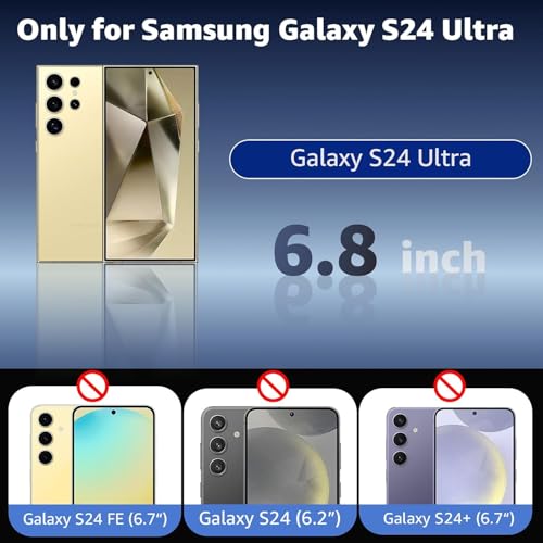 Image of ClearShield Transparent Back Cover for Samsung Galaxy S24 Ultra 5G, Hybrid PC & TPU Shockproof Design, 360 Degree Protection Crystal Clear Case, Anti-Scratch Armor Mobile Phone Cover