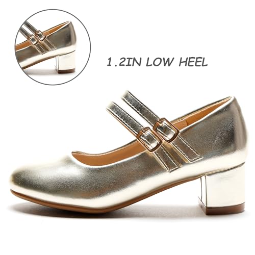 Girls Dress Shoes Low Heel School Girls Wedding Party Mary Jane Princess Pump Shoes4
