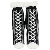 Hotainoys Flauschige Socken für Damen, rutschfeste warme Slipper-Socken mit Fleece-gefütterten...