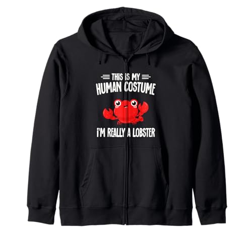 Funny Cartoon Human Costume Lobster Lover Sweat à Capuche
