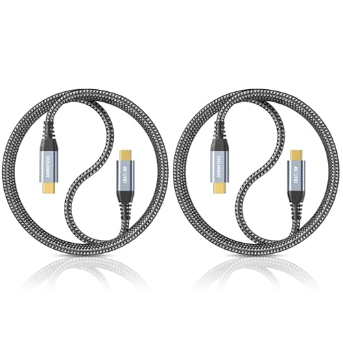 Image of ZeroneTeck [2-Pack 3FT USB C Cable, USB C 3.2 Gen 2X2 Cable, 4K Monitor Video Output, 20Gbps High Speed Data Transfer, 100W Charging for Carplay iPhone 17,MacBook,Dell,ARZOPA,KYY for Portable Monitor