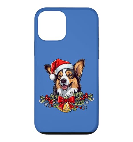 Funny Xmas Christmas Santa Black Tricolor Corgi Lover �X�}�z�P�[�X iPhone 12 mini �p