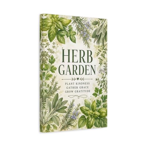 Tableau nature herbs green canvas print pour habiller un mur vide de cuisine