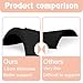 Zaruatu 4 Pairs Set-in Shoulder Pads 1.5cm Thickening Foam Shoulder Pads for Womens Clothing Sewing Supplies Breathable Sponge Pads for Sloping High Low Shoulders Blazer Suit (Black & Skin)