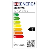 Aigostar E14 Filament Bulbs 4W, LED Small Edison Screw Golf Ball SES Bulb 470LM, 2700K Warm White, 40W Equivalent Clear Vintage Light Bulb for Decorative 5-Pack in 1 Box - Image 7