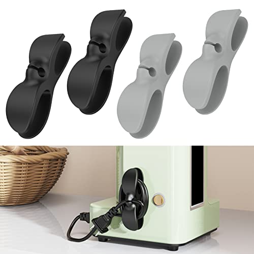 4Piezas Organizadores De Cables Para Electrodomésticos,Enrollador de Cable Adhesiva Gestión de Cables para Pequeños Electrodomésticos,Para ElectrodoméSticos De Cocina Cover