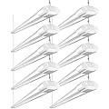 BBOUNDER 10 Pack Linkable LED Utility Shop Light, 4 FT Integrated Fixture for Garage, 40W Equivalent 250W, 5000K Daylight, Surface + Suspension Mount, Florescent Light Fixture Replacement, White