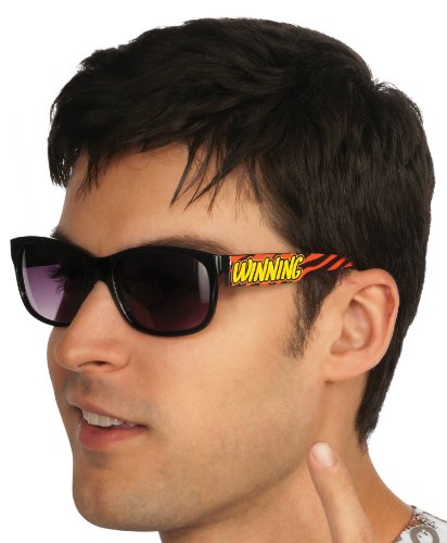 Rubie's Costume Co Men's Charlie Sheen Winning Glasses, Multicolored, One Size