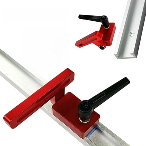 Kit d'arrêt de rail à onglet et rail en T en alliage d'aluminium pour système d'outils de guidage de coupe du bois
