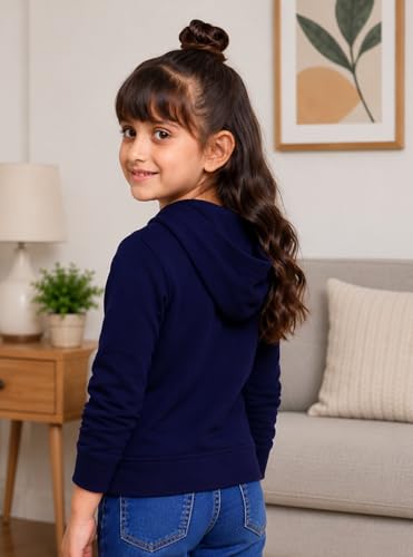 Image of ADBUCKS Girl's Cotton Hooded Sweatshirt