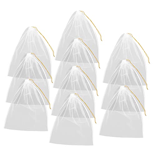 GRIRIW 10pcs Mesh Strainer Bag for Honey Extraction Fine Filter Wine Strainer Beekeeping Equipment