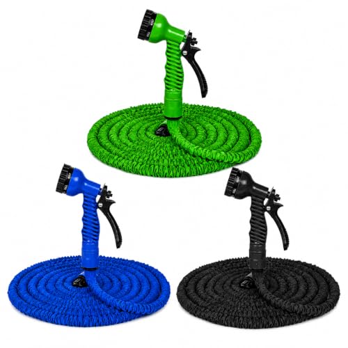 Mangueira Mágica Expansível 30m com Pistola Spray 7 Jatos para Jardim e Lavagem (Cores Sortidas)