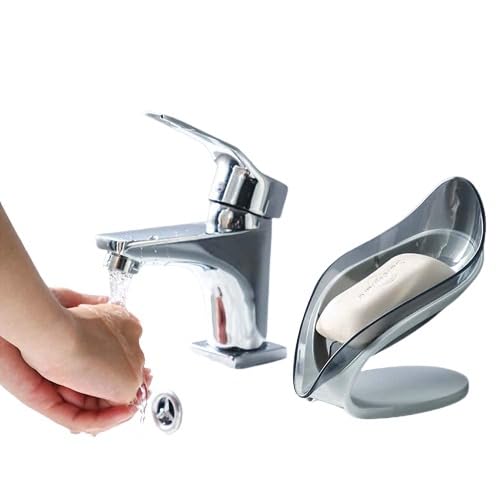 KARIHA Leaf Shape Soap Box Self Draining Bathroom Soap Holder, Leafology Decorative Drainage Plastic Soap Dish, Bar Soap Holder with Draining Tray, Multicolour, Small, Mini, Portable, (Pack of 1) (B0D8YNGB9R) Amazon Price History, Amazon Price Tracker