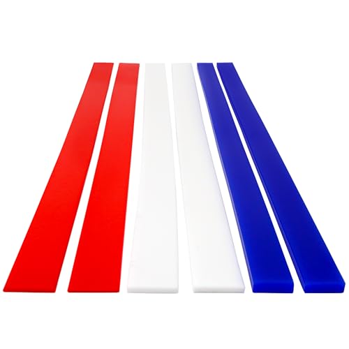 Set of 6 Rolling Pin Guides for Dough Thickness, 100% Silicone Pastry Ruler Baking Strip, Cookie Sticks, Guide Leveler, Measuring Size with Food Grade Precision, for Pastry Perfection, Length 19 Inch