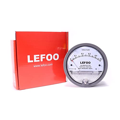 Lefoo Lfb Differential Pressure Gauge Hvac Pressure Gauge Digital Differential Pressure Gauge High Precision Air Pressure Meter Barometer 0-0.5”W.c #TOP6