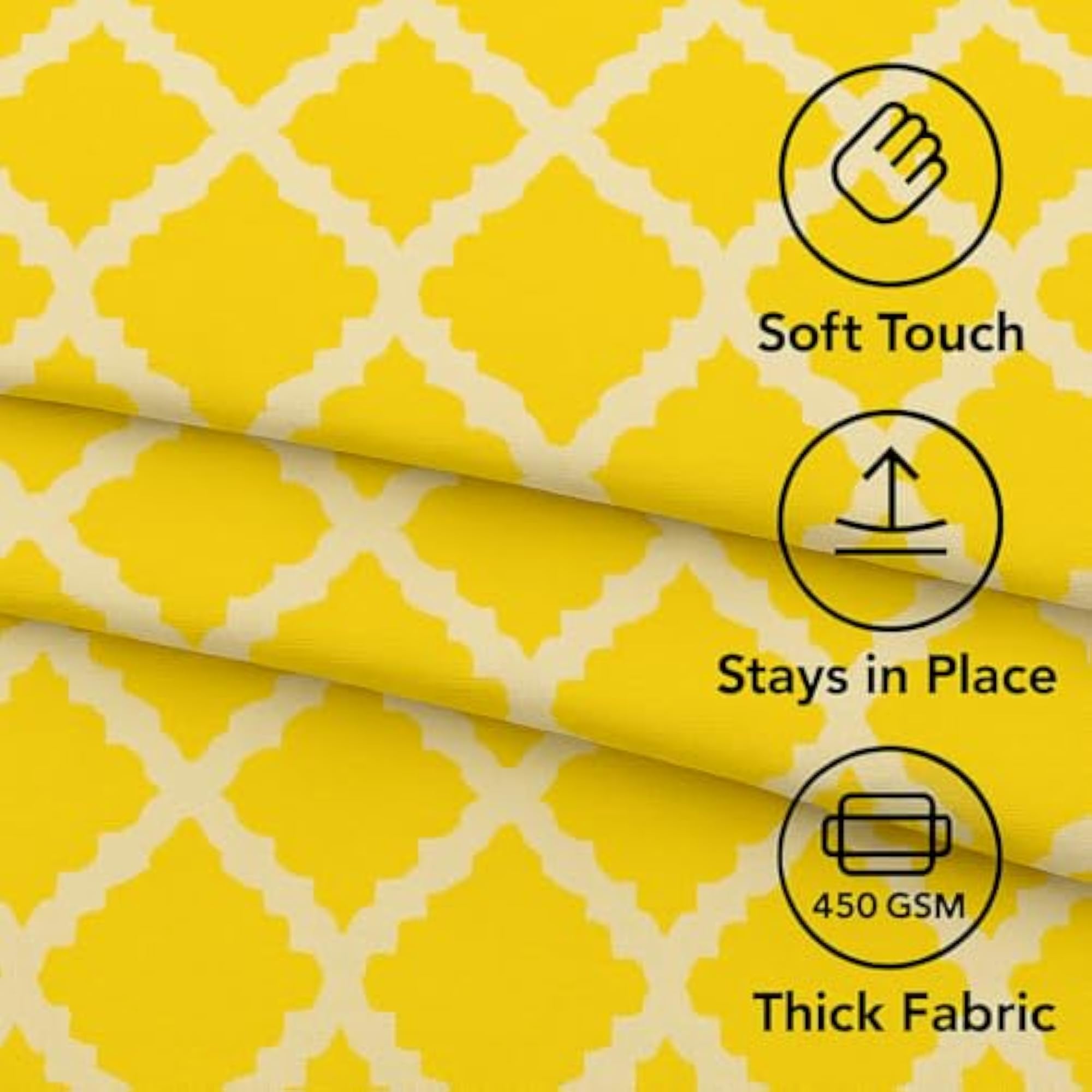 Golden Glow Fabric Mats Shelf Liners for Kitchen Shelves