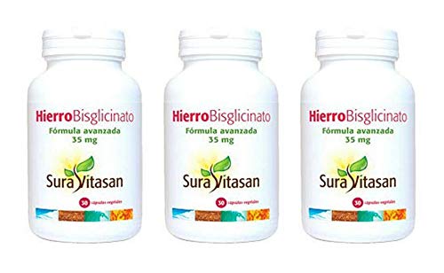 Hierro Bisglicinato 35 mg 30 cápsulas (Pack 3 u.)