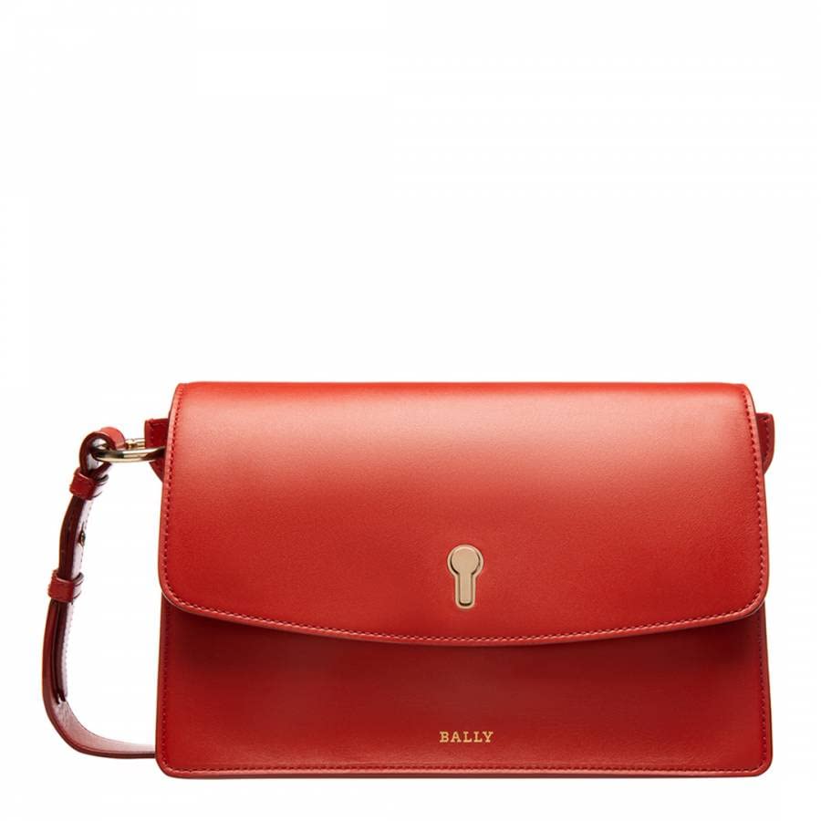 Bally Cecyle Ladies Papavero Calf Leather Crossbody Bag