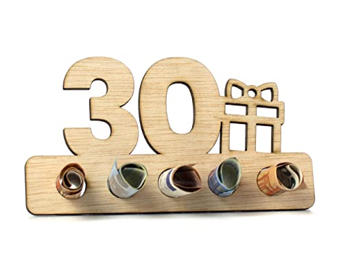 CONTRAXT Tarjeta regalo dinero 30 cumpleaños. Detalles Regalos mujer hombre Regalar dinero 30 años ideas Tarjeta Felicitacion cumpleaños decoracion fiesta amiga (Tarjeta 30)