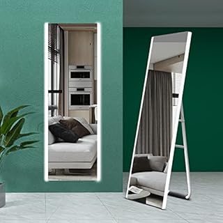 STARLEAD 150 X 50CM LED Full Length Mirror, Free Standing Floor Mirror, Wall Mounted Hanging Mirror, Full Size Body Mirror with Dimmable, Large Leaning Dressing Lighting Mirror & 3 Color Modes