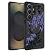 OOK Case Fit for Samsung Galaxy S25 Ultra 6.9 in (Wireless Charging Compatible) Purple Floral Flowers Design Translucent Phone Cover Soft TPU + Hard PC Anti-Scratch Shockproof Magnetic Case for Women