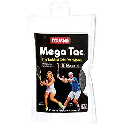 Tourna Mega Tac Extra Tacky Overgrip, 10-Pack